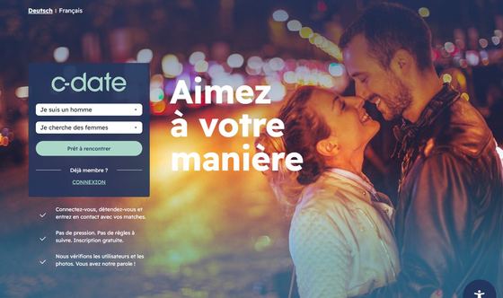 Page d'accueil de C-Date